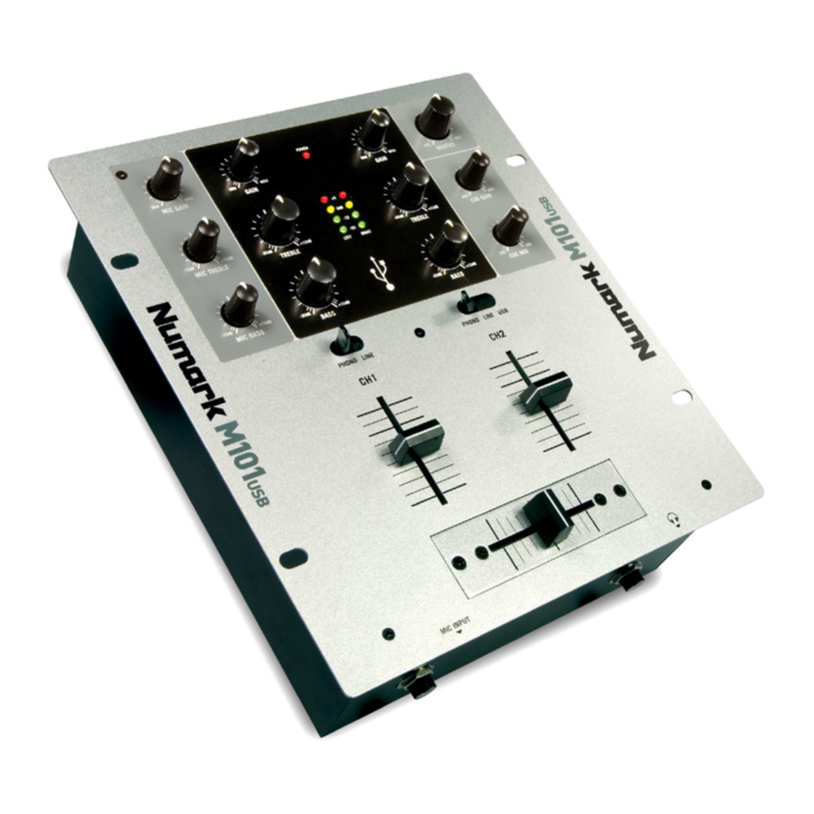 Numark M101USB - All-Purpose Mixer with USB Manual