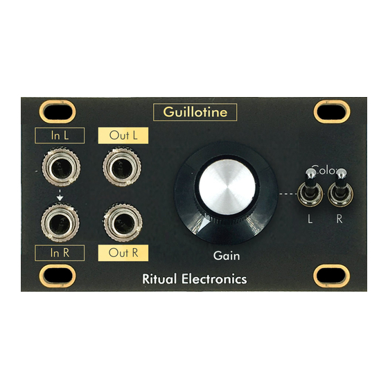 Ritual Electronics Guillotine Manuals