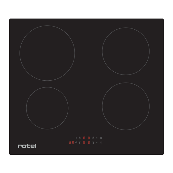 Rotel INDUCTIONHOB1140CH Instructions For Use Manual