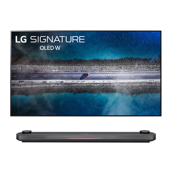 LG SIGNATURE SIGNATURE OLED77W9PTA Safety And Reference