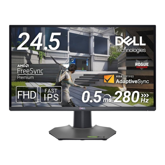 Dell G2524H Gaming Monitor Manuals