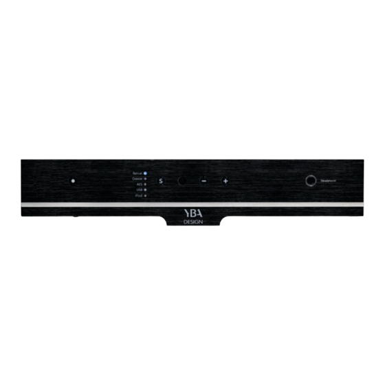 User Manuals: YBA DESIGN WD202 DAC Converter