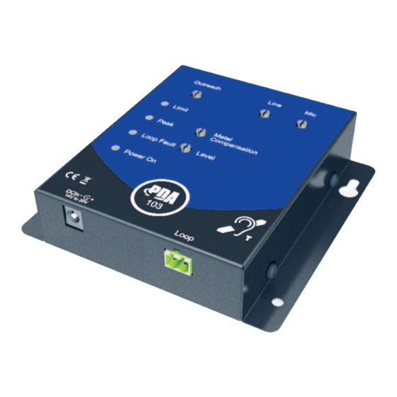 PDA Range PDA103C Installation Instructions Manual