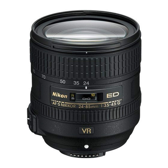 Nikon AF-S Zoom-Nikkor ED 24-85mm f/3.5-4.5G IF Manuals