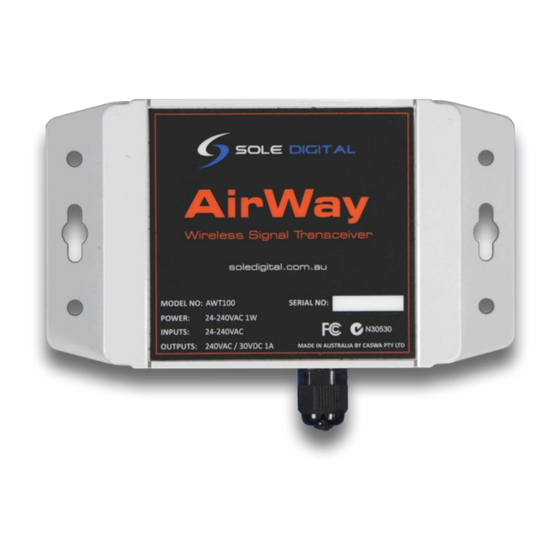 Sole Digital AirWay AWT100 Installation And User Manual