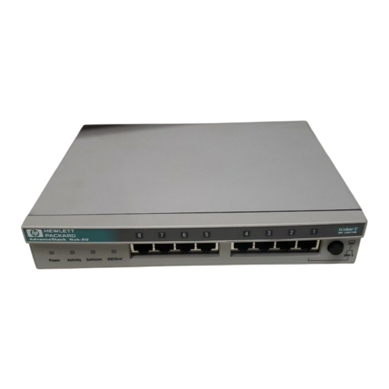 HP AdvanceStack Hub-8U J2610B Manuals