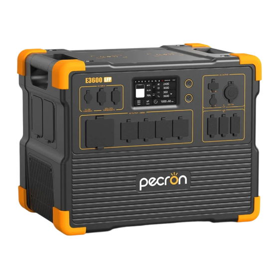 Pecron E3600 LFP Manuals