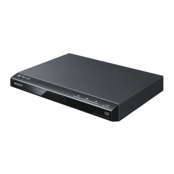Sony DVP-SR160 Reference Manual
