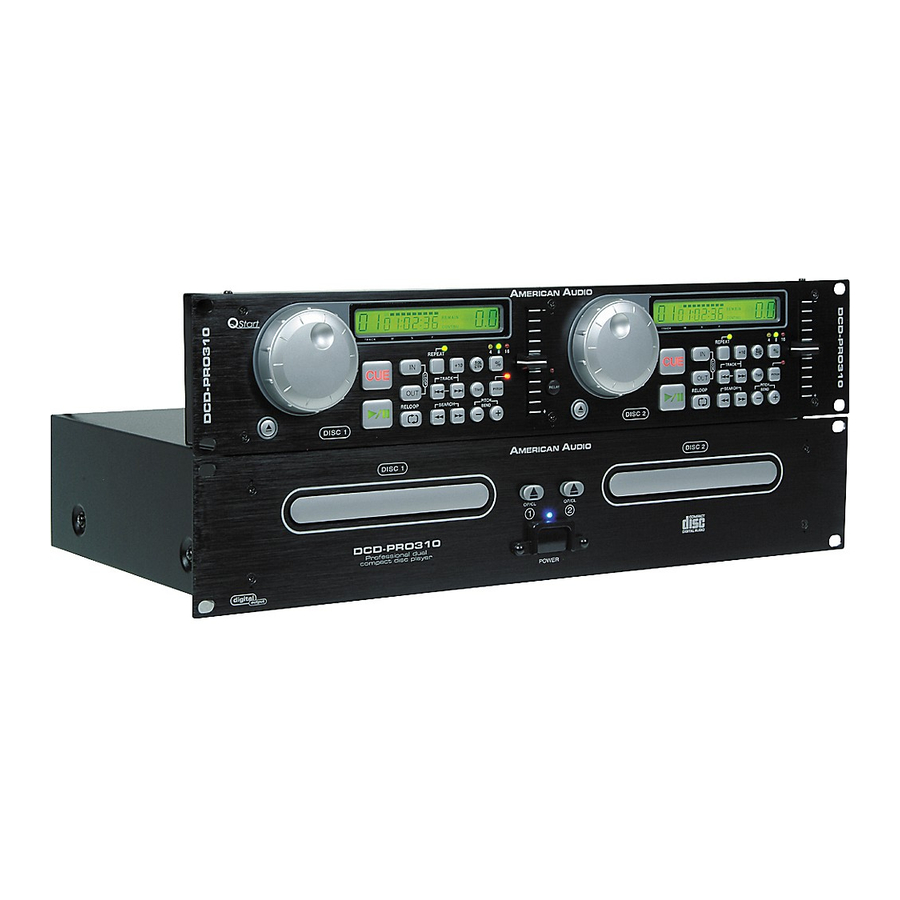 American Audio DCD-PRO310 Operating Instructions Manual