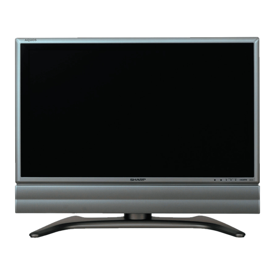 Sharp Aquos LC-32GA6E LCD TV Manuals