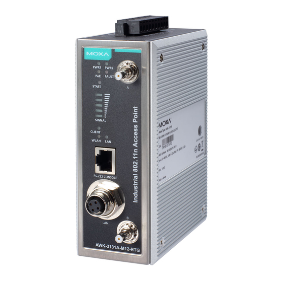 Moxa Technologies AirWorks AWK-3121-M12-RTG Quick Installation Manual
