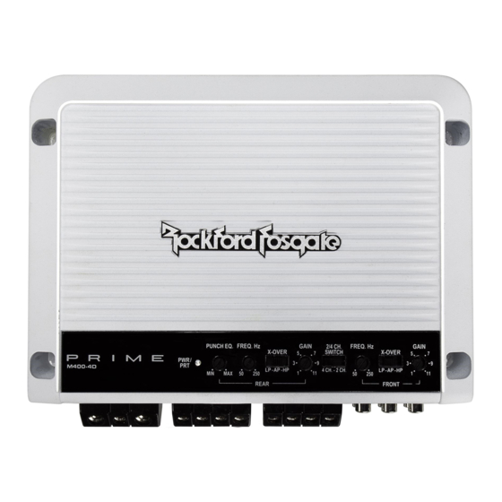 Rockford Fosgate M400-4D Installation And Operation Manual