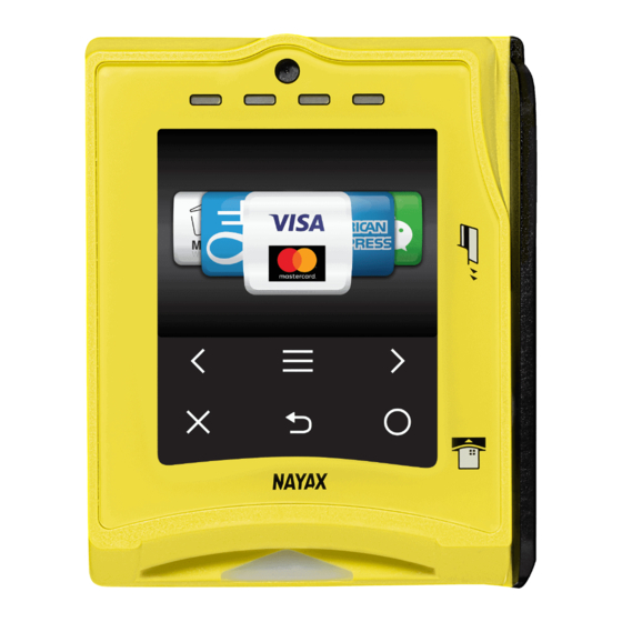 Nayax VPOS Touch Credit Card Reader Manuals
