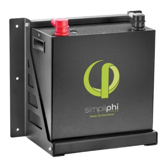 SimpliPhi Power PHI 3.8 Lithium Battery Manuals