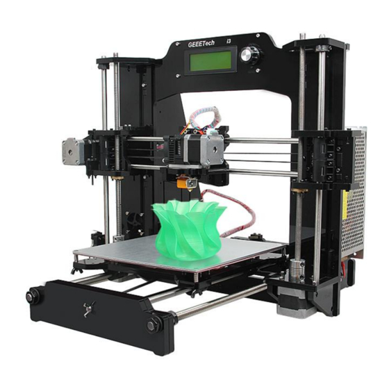 User Manuals: Geeetech PrusaI3 X 3D Printer