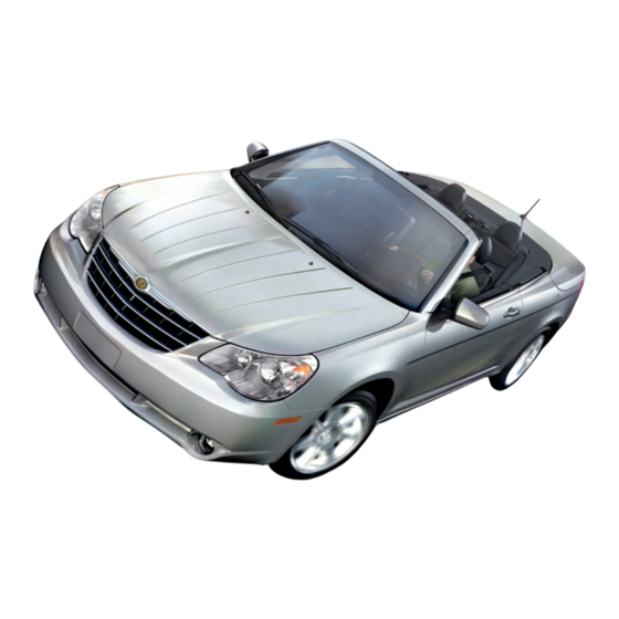 Chrysler Sebring Convertible 2010 User Manual