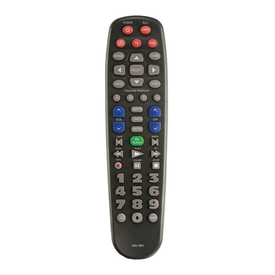 Universal Remote Control URC-SR3 Owner's Manual