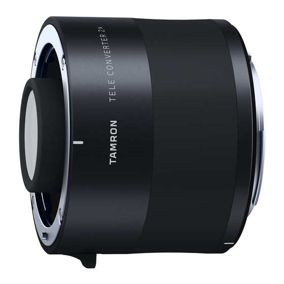 Tamron Tele converter 2.0 Owner's Manual