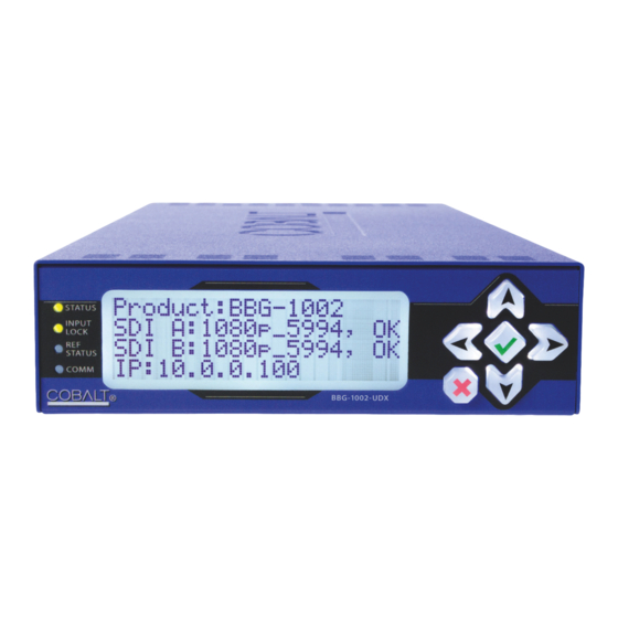 Cobalt Digital Inc BBG-1002-UDX Product Manual