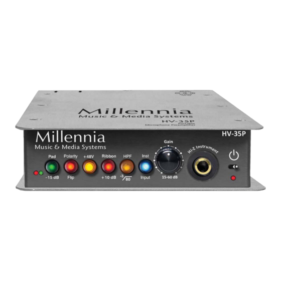 Millennia HV32P User Manual