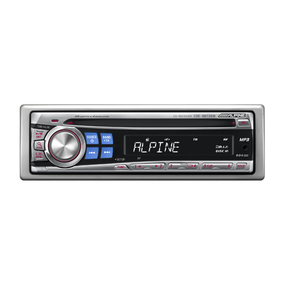 Alpine CDE-9873 Owner's Manual