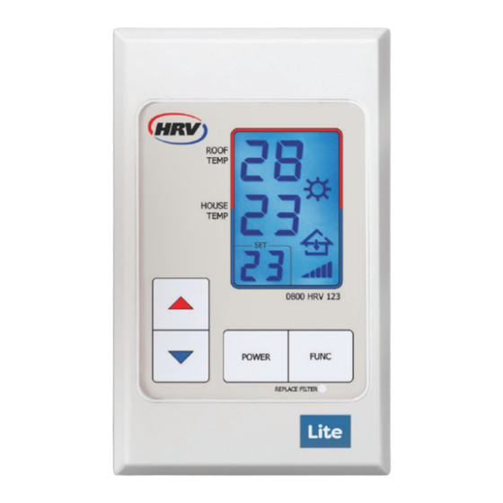 HRV AIRSENSE LITE Instruction Manual