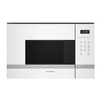 Siemens BF555LMW0 User Manual And Installation Instructions