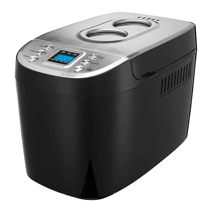 Gourmia GBM3100 - Automatic Bread Maker Manual | ManualsLib