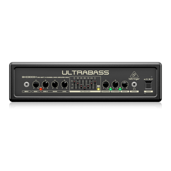 Behringer ULTRABASS BXD3000H Service Manual