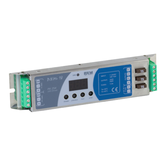 PXM LED Driver 3 x 6A OC Manual