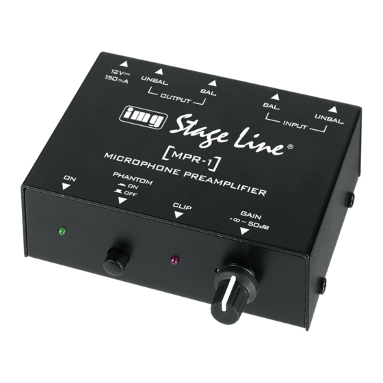 Monacor img Stage Line MPR-1 Instructions