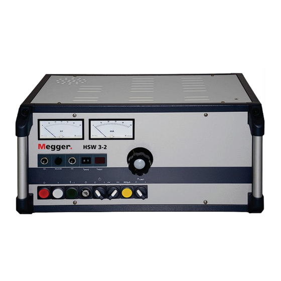 Megger HPG AC Series Operation Manual