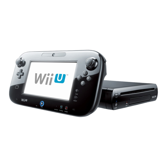 Nintendo Wii U Important Information Manual
