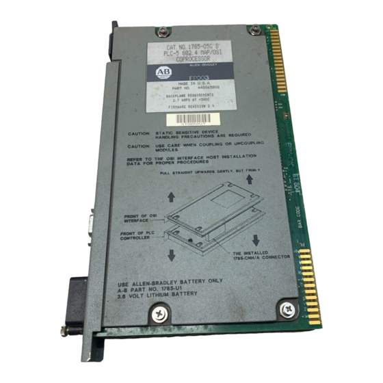 Allen-Bradley PLC–5 MAP/OSI User Manual