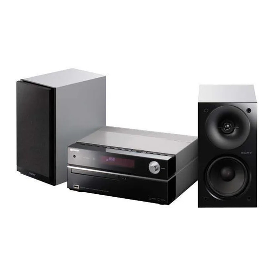 Sony CMT-HX3 Operating Instructions Manual