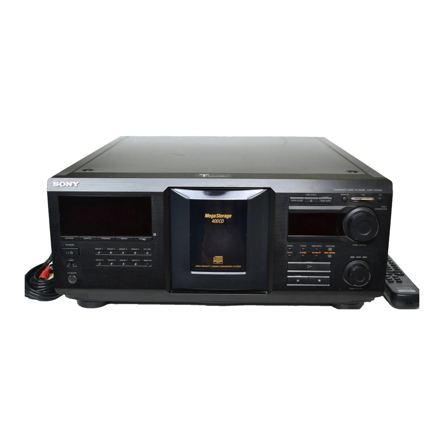 Sony CDP-CX400; CDP-CX450 Manuals