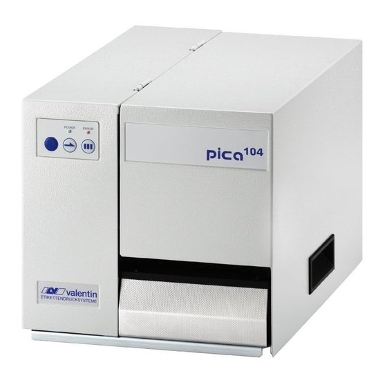Carl Valentin Pica 104 Transfer Printer Manuals