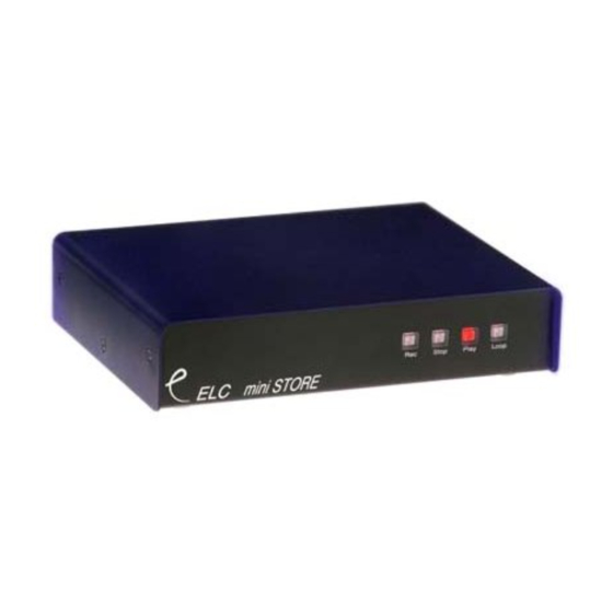 ELC miniSTORE User Manual