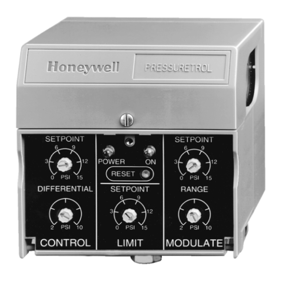 Honeywell Pressuretrol P7810A Manuals