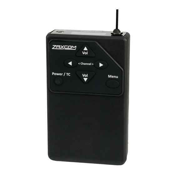 Zaxcom URX50 UHF IFB Receiver Manuals