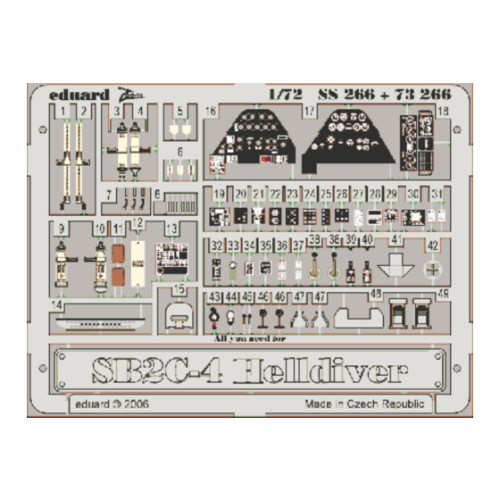 Eduard Zoom SB2C-4 Helldiver Quick Start Manual