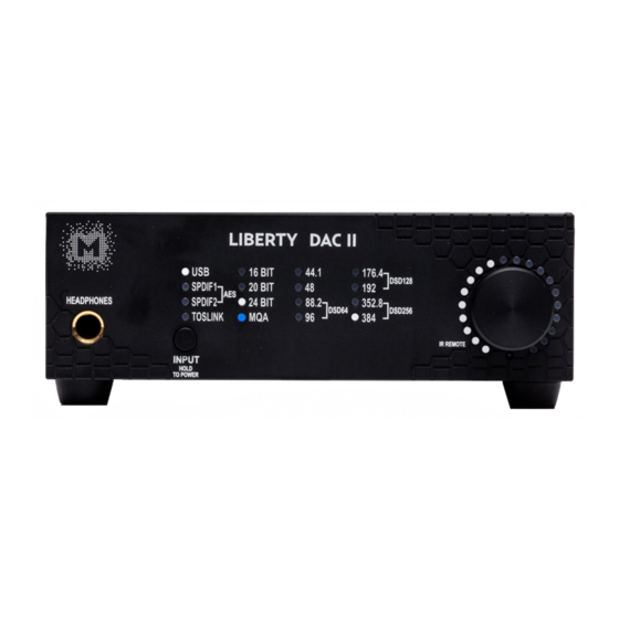 MyTek Liberty DAC II Owner's Manual