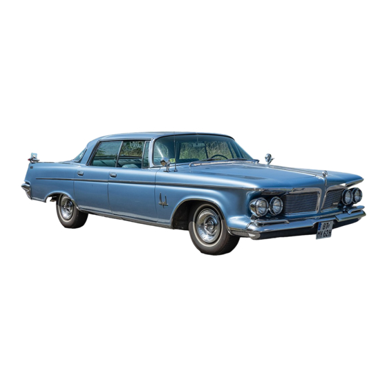 Chrysler Imperial 1962 Service Manual