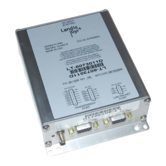 Landis+Gyr Gridstream IV Series User And Installation Manual