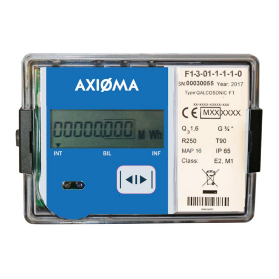 Axioma QALCOSONIC F1 Technical Description, Installation And User Instructions