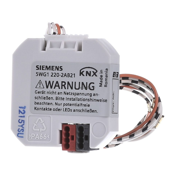 Siemens GAMMA instabus 5WG1 220-2AB21 Operating And Mounting Instructions