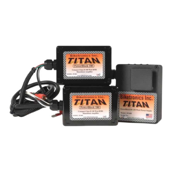 Biketronics TITAN Manual