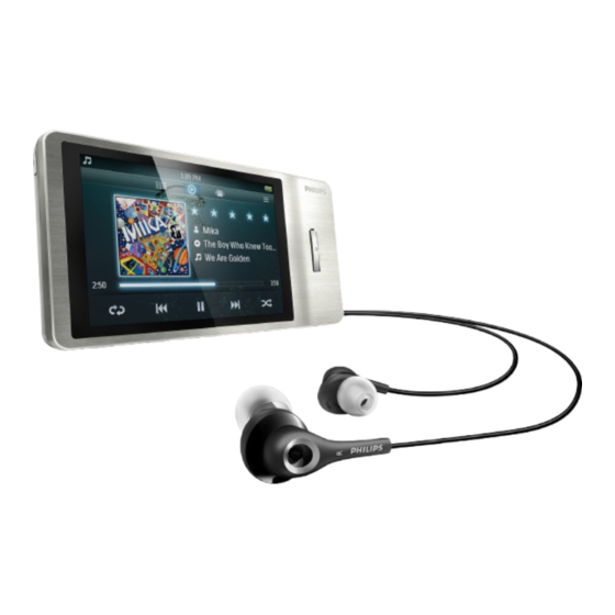 Philips GoGear SA2MUS08S/97 Manuals