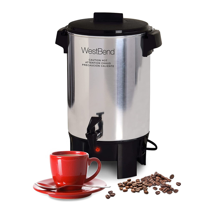 West Bend LARGE CAPACITY COFFEEMAKERS Manuals