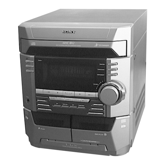Sony HCD-DX2 Service Manual